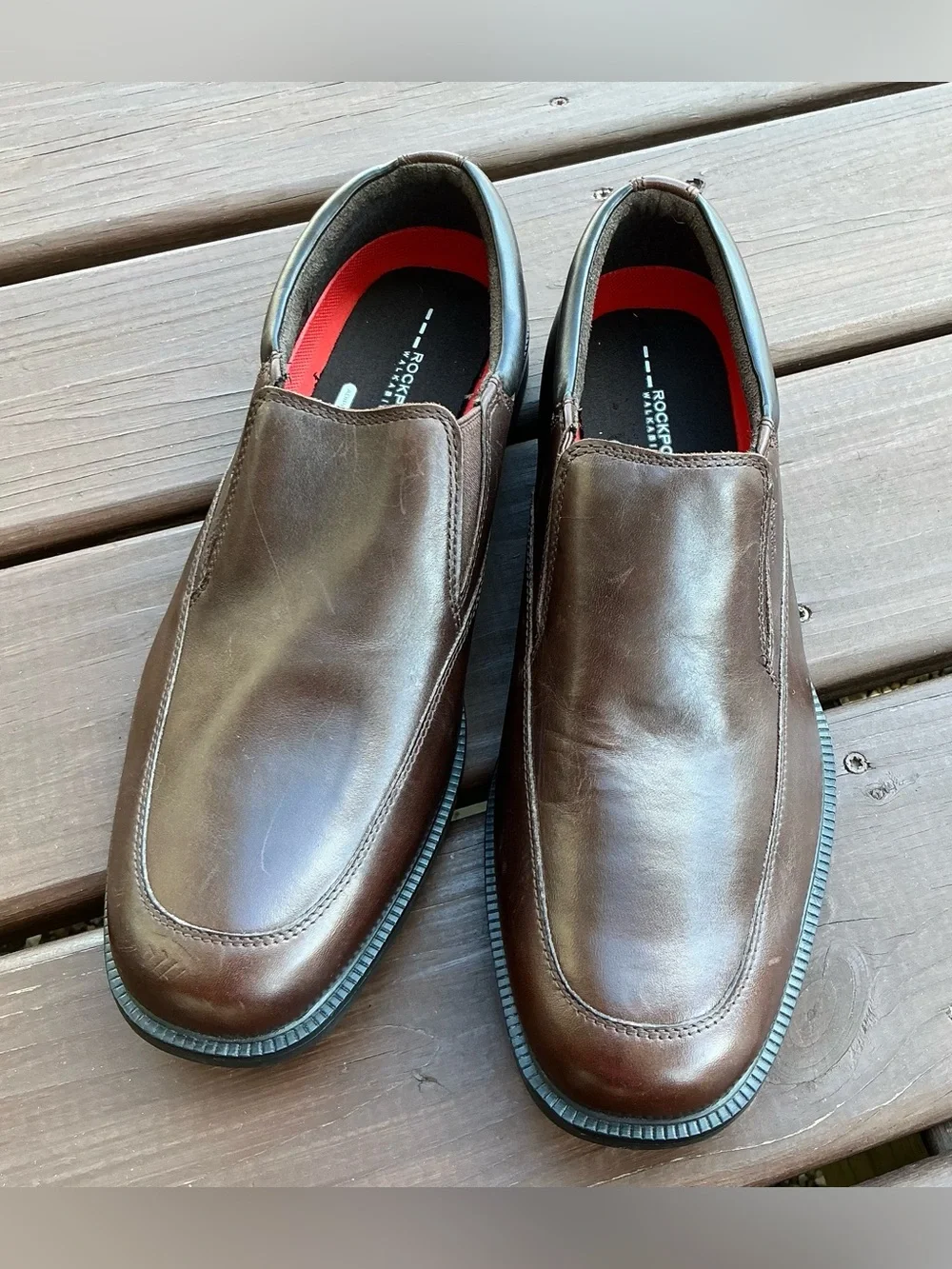 Mens ROCKPORT genuine leather dress loafers 🤎 NWOT